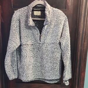 Cozy Gray Sherpa Pullover